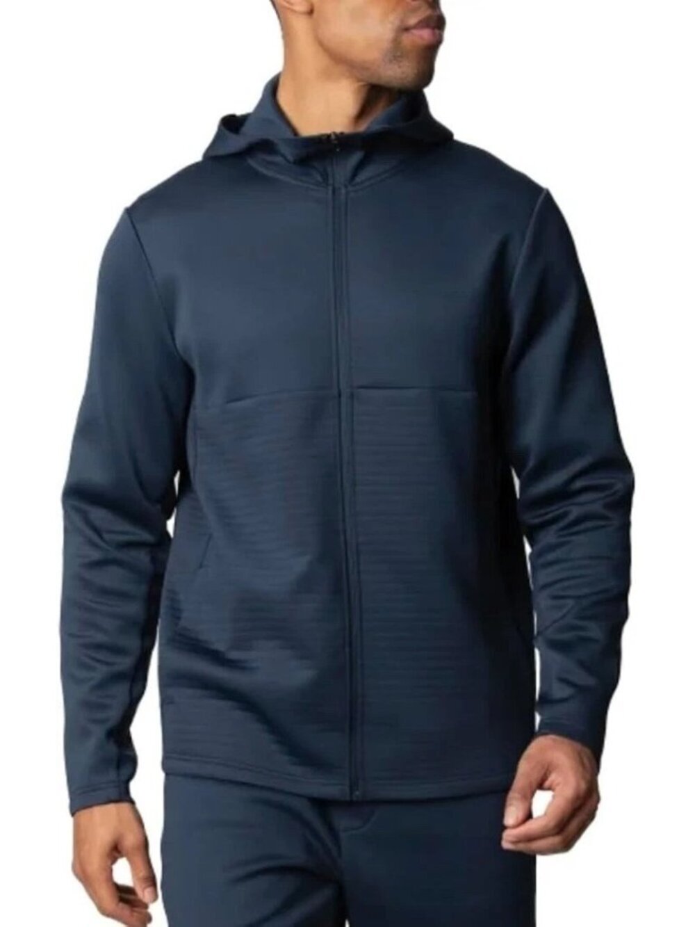 Spyder Active Men's XL Blue Full-Zip Hooded Scuba Jacket e1558